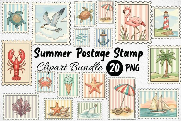 Bringing the Coast Home: A Creative Guide to Summer Postage Stamp Clipart