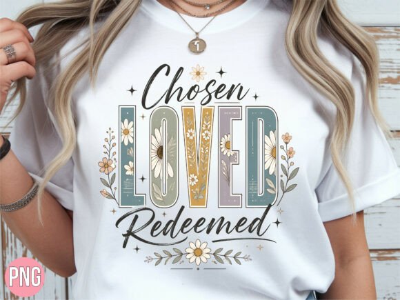 Chosen Loved Redeemed Christian Daisy: Elevating Faith-Based Digital Design