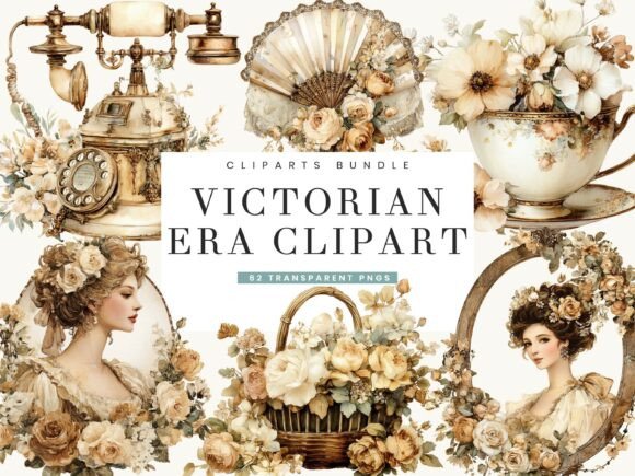 Evaluating the 62-Piece Victorian Vintage Decor Clipart Bundle for Creative Projects