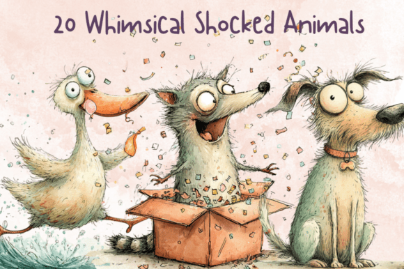 Injecting Personality into Design with Whimsical Shocked Animals Clipart