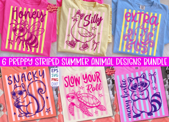 Maximizing Your Creative Output with the Neon Stripes Summer Animal PNG Bundle